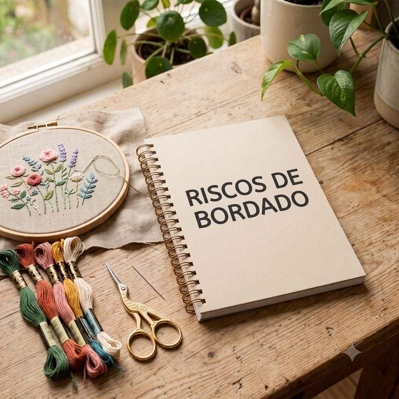 Mockup do produto Riscos de Bordado
