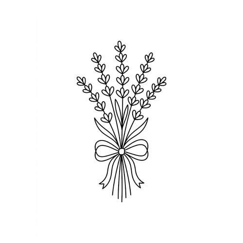 Risco: buquê de lavanda