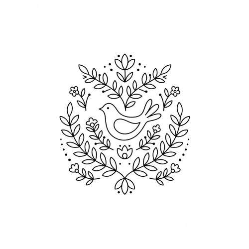 Risco: pássaro folk